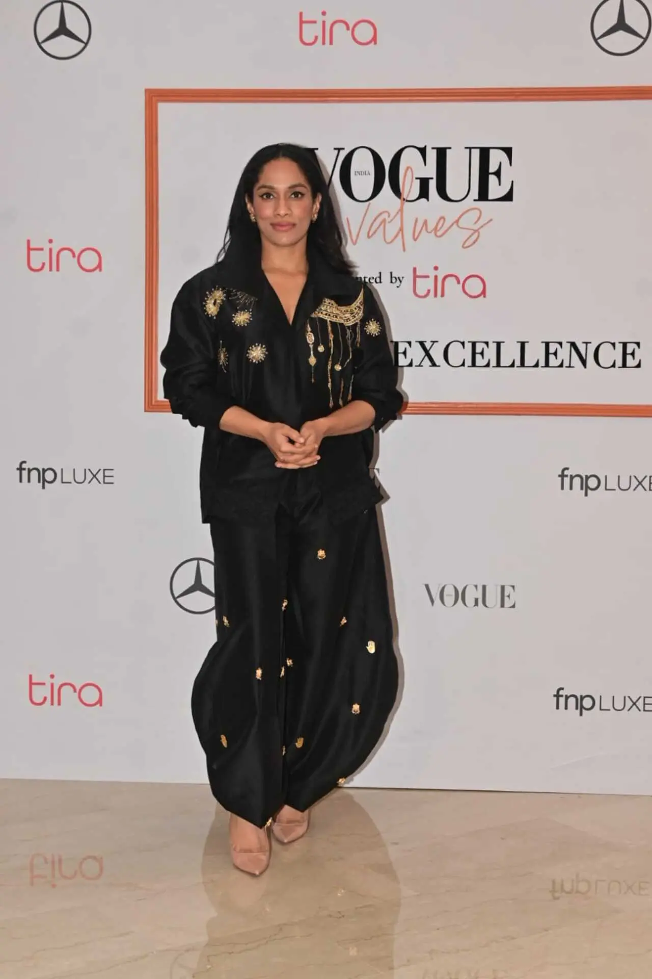 Masaba Gupta was also seen dressed ina black ensemble for an event in the city.